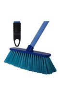 12" Deluxe Broom Complete with Handle - Blue