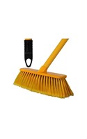 12" Deluxe Broom Complete with Handle - Yellow