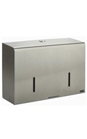 Microcube Twin Micro Jumbo Toilet Roll Dispenser (Brushed Stainless Steel)