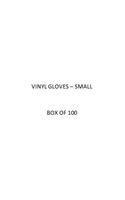 Disposable Vinyl Gloves (100) SMALL