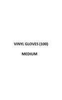 Disposable Vinyl Gloves (100) MEDIUM