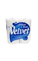 Velvet Wipe & Clean Kitchen Roll (20 Rolls)