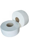 Jumbo Toilet Roll 2 ply White 3" Core (6 Rolls)