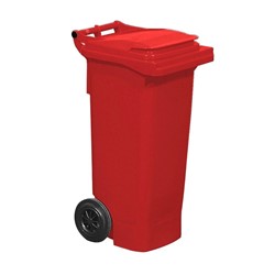 80 Litre Wheelie Bin - Red