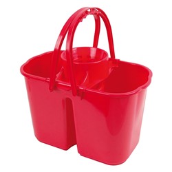 Double Socket Mop Bucket (Red)