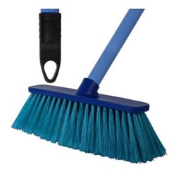 12" Deluxe Broom Complete with Handle - Blue