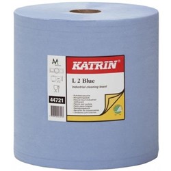 Katrin L2 Industrial Wiping Roll 2 Ply Blue (2 Rolls)