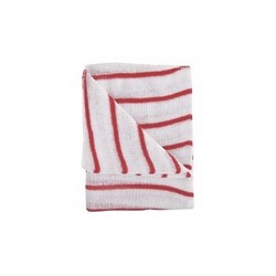 Striped Dishcloth Red (10 Pack)