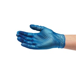 Vinyl Gloves Blue Medium (100)