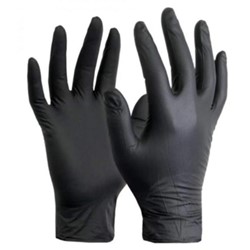 Black Nitrile Gloves Medium (100)