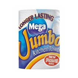 Mega Jumbo Kitchen Rolls (12 Rolls)