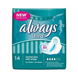 Always Ultra Sanitary Towels 'Normal Plus' 16x14's