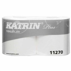 280 Sheet Katrin Plus Toilet Rolls 2 ply White (40 Rolls)