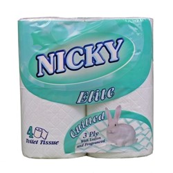 Nicky Luxury Elite Toilet Roll 3 ply White (36 Rolls)