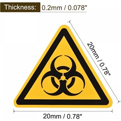 BHWS5 BioHazard Warning Sticker (Pack of 10