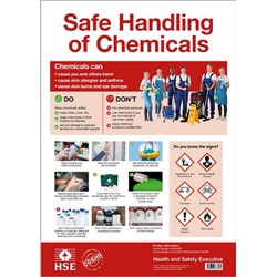 7161 HSE SAFE HANDLING CHEMICALS POSTER