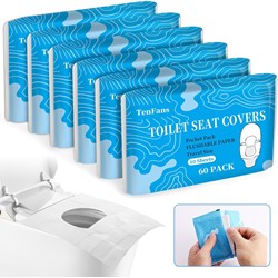 FTSC60 Flushable Toilet Seat Covers (6 Packs of 10 sheets)